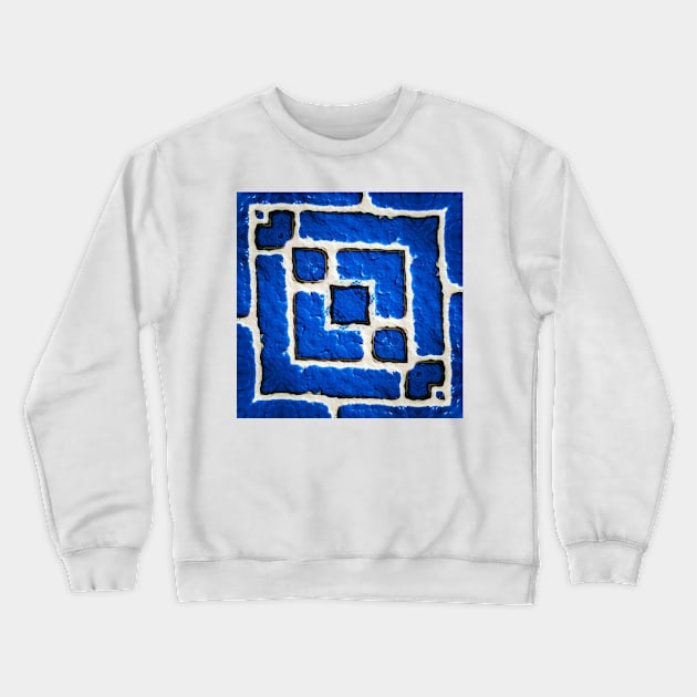 PUZZLİNG BLUE BRİCK WALL Crewneck Sweatshirt by mister-john